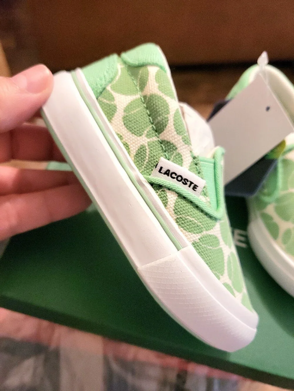 LaCoste Toddler Jump Serve Tennis Print Slip-On